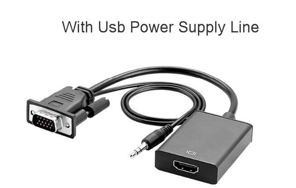 SeenDa адаптер hdmi-vga цифро-аналоговый видео аудио VGA к Hdmi для ПК ноутбук планшет мужчин конвертер с разъемом адаптер