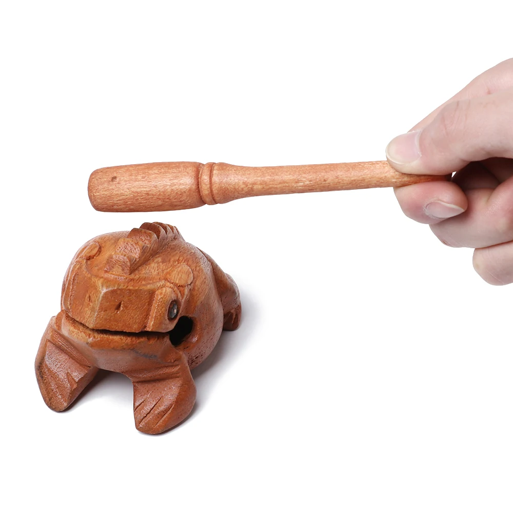 1Set Wooden Money Frog Decompress Toys Musical Symbol Percussion Rasp with Stick Kids Gifts Decoration Toy | Игрушки и хобби