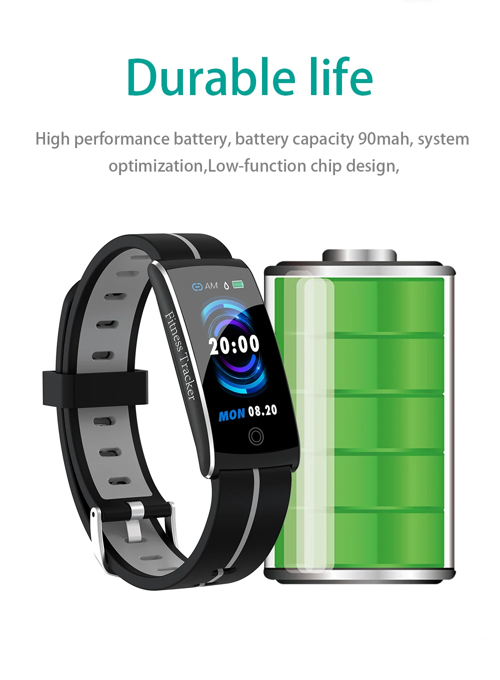 

Girl women Gift Wristband IP68 Waterproof Heart Rate Blood Pressure Fitness Step Tracker for Android IOS Smart Watch PK mi band3