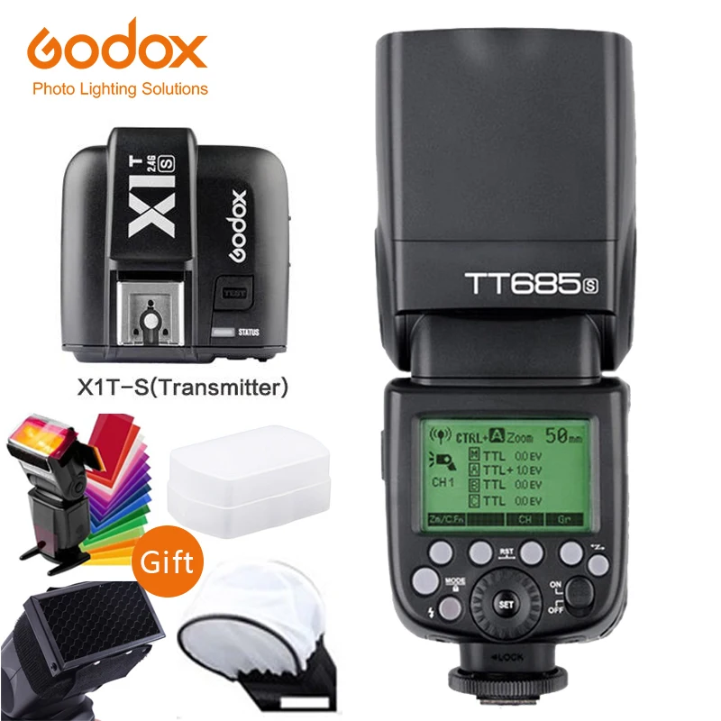 Вспышка для камеры Godox TTL TT685S 2 4G Беспроводная HSS 1/8000s GN60 + фотопередатчик Sony a77II a7RII