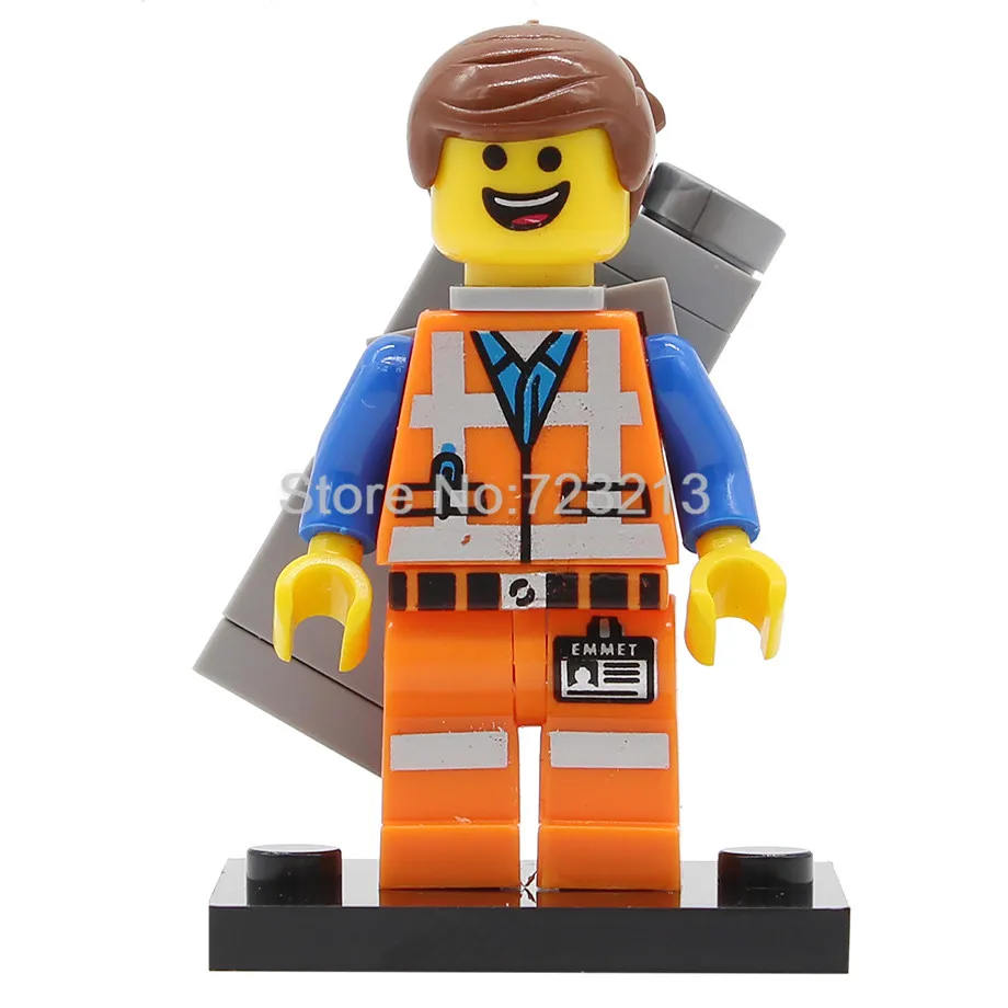 L009 Emmet Одна забавный фильм 2 фигурка Эммет Мелодия Темпо диско Китти зебе Рекс Lucy Sharkira строительные блоки Модель Кирпичи Игрушка - Цвет: L009 Emmet
