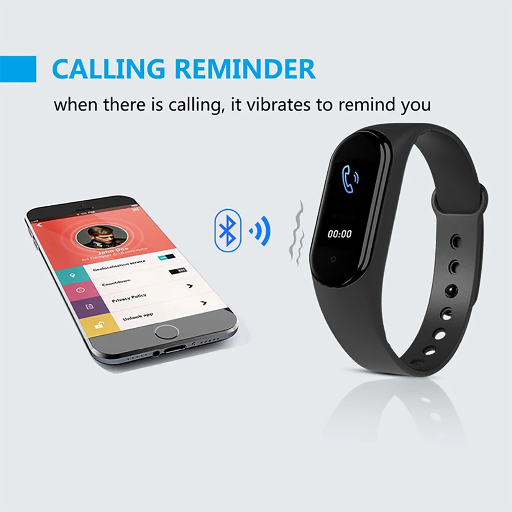 

NEW M5 Smart Band Sport Bracelet Wristband Women Men Bluetooth Adriod IOS RTC Display Call Reminder Fitness Smart Wristband