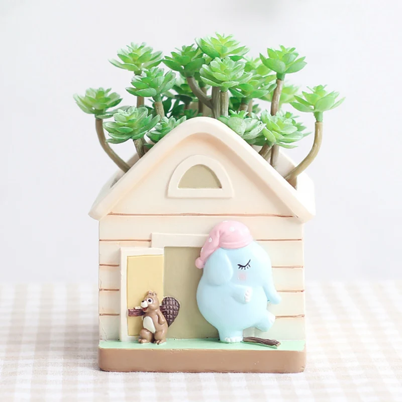 Милый новый милый маленький цветочный горшок с героями мультфильмов домашний