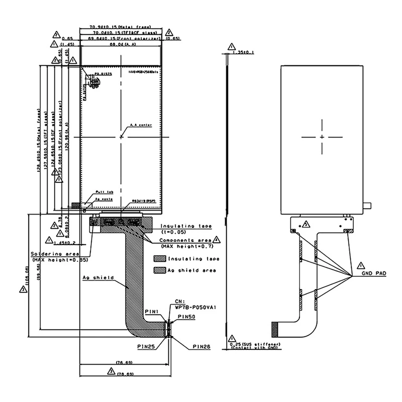 

3D- 2560X1440 2K LS055R1SX03 5,5 HD