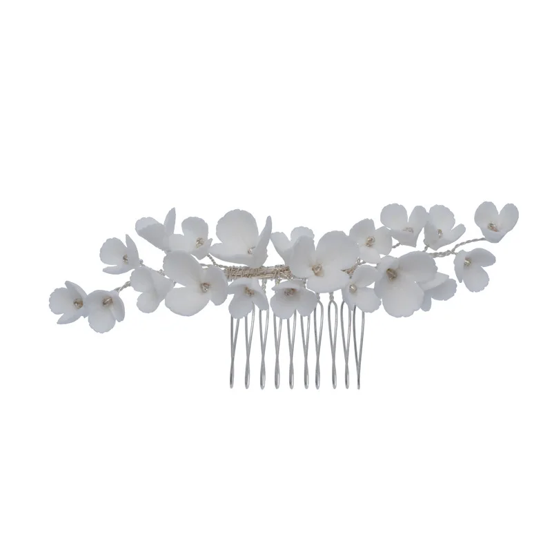 Очаровательные свадебные волосы расческой аксессуары платье с цветочным узором