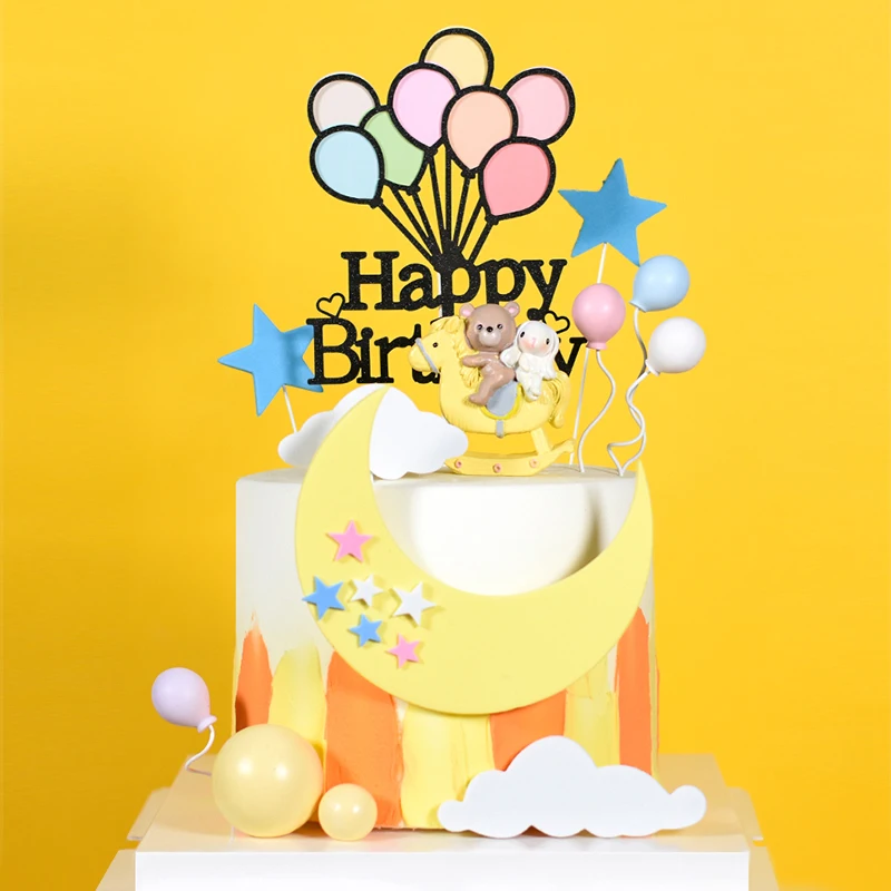 Cakelove украшение в виде медведя кролика лошади горки торта Топпер для детского