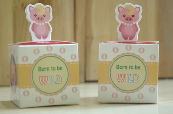 50 шт./лот милая коробка для конфет в виде животных подарочная упаковка детского