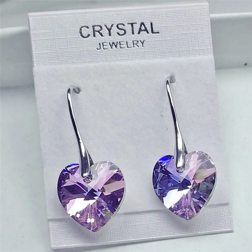 Висячие серьги SHDEDE украшенные кристаллами от Swarovski гипоаллергенные серьги-капли