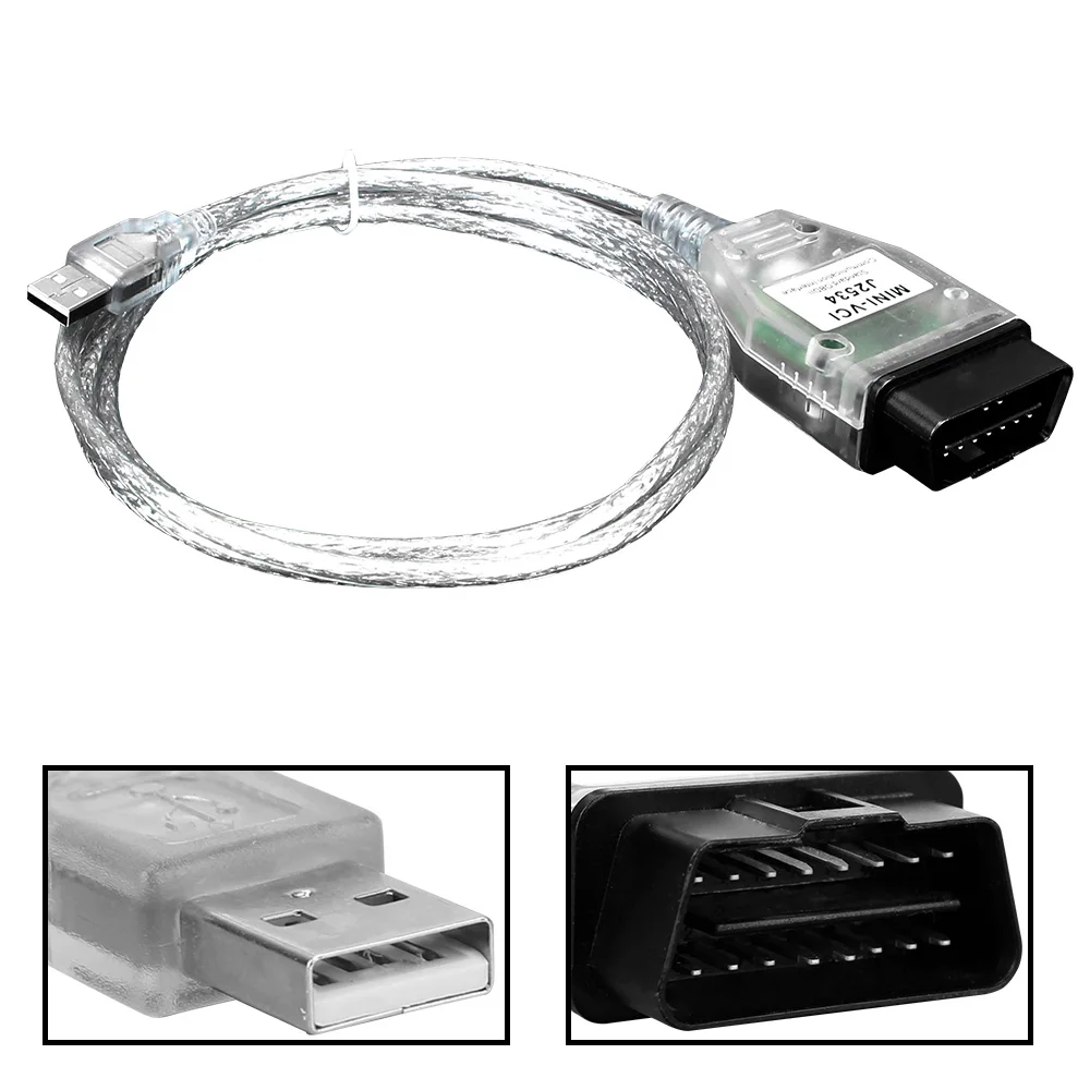 OBD2 Интерфейс MINI-VCI FTDI J2534 V15.00.028 для Toyota Techstream диагностики автомобилей кабель Авто