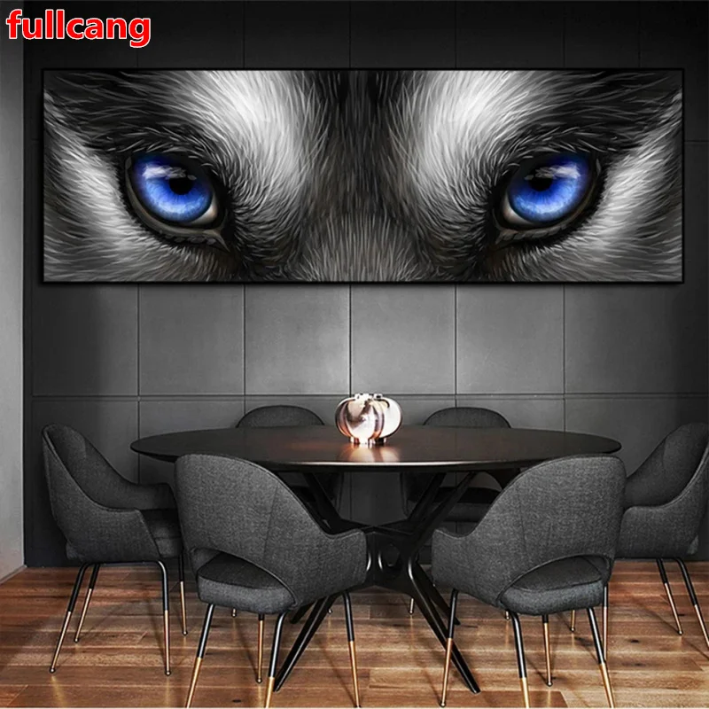 

Wolf eye diy Diamond Painting mosaic Diamond stitch Full Square round 5d animal diamond Embroidery Home decor JX2386