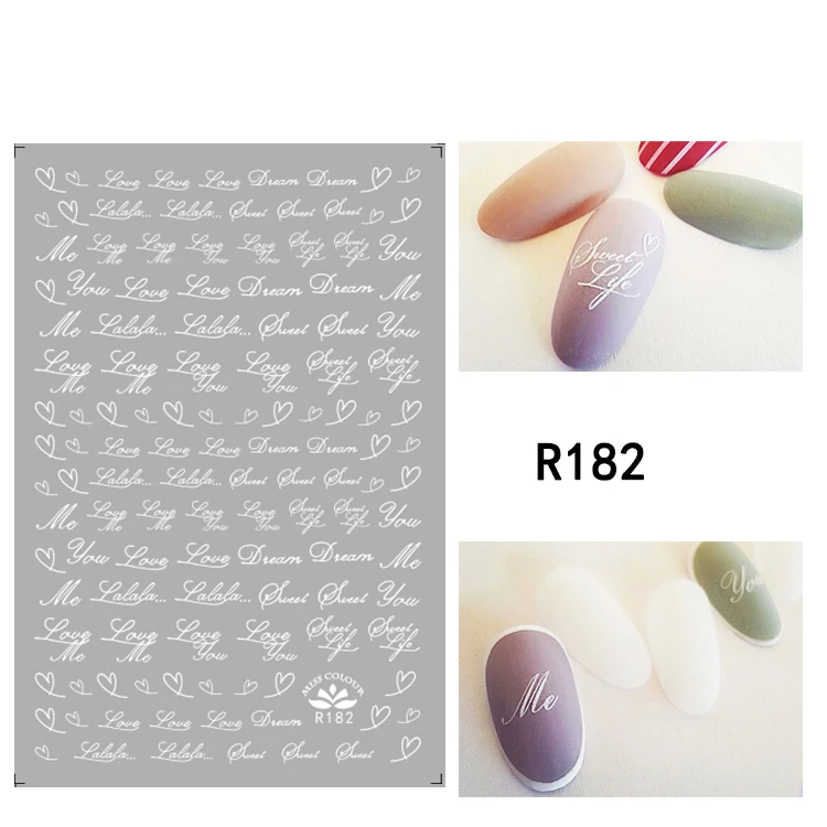 

3D наклейка для ногтей, милые буквы, линия, любовь, сердце, фольга для ногтей, наклейка, маленькие клейкие стикеры для маникюра, украшение для ...