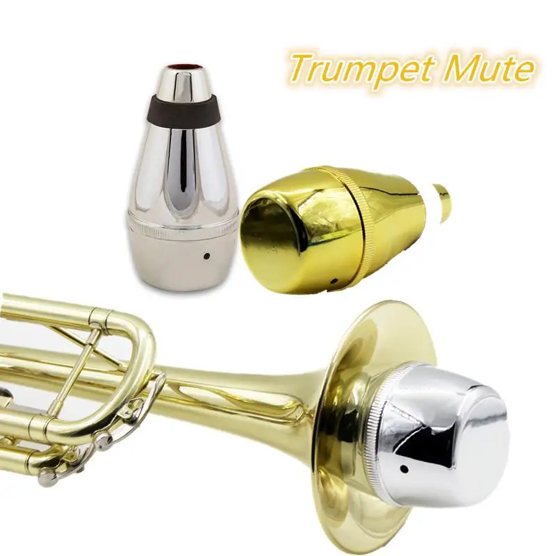 

SLADE Trumpet Mute Silencer Practice Light Weight ABS Trumpet Tool Woodwind Brass Instrument Parts Accessories Black Silver Gold