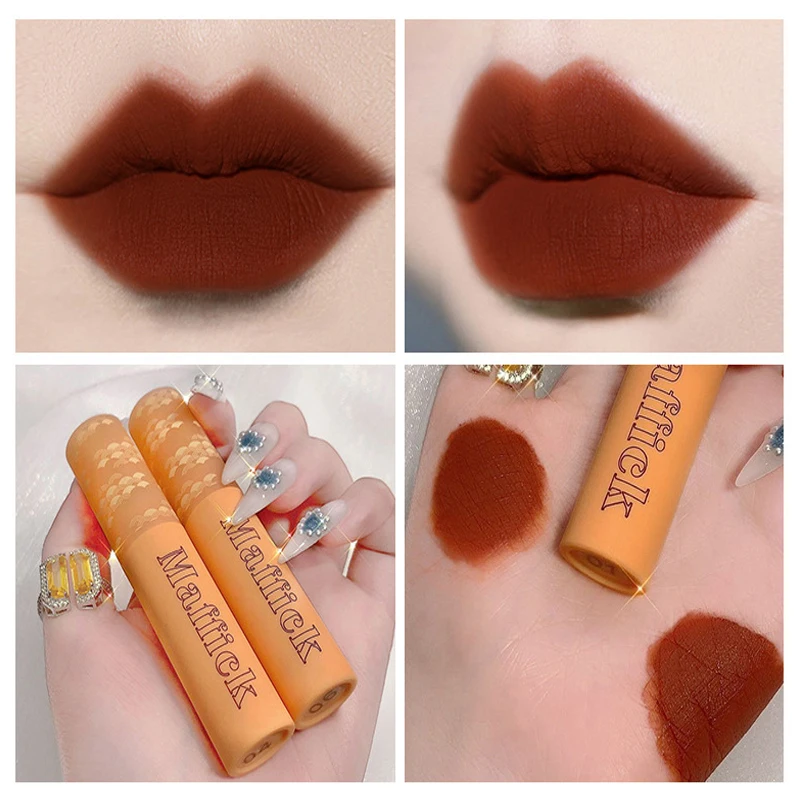 

Набор матовых помад 6 цветов, бархатная глазурованная помада, очаровательный цвет, стойкий не выцветающий Макияж для губ, глазурь для макияж...