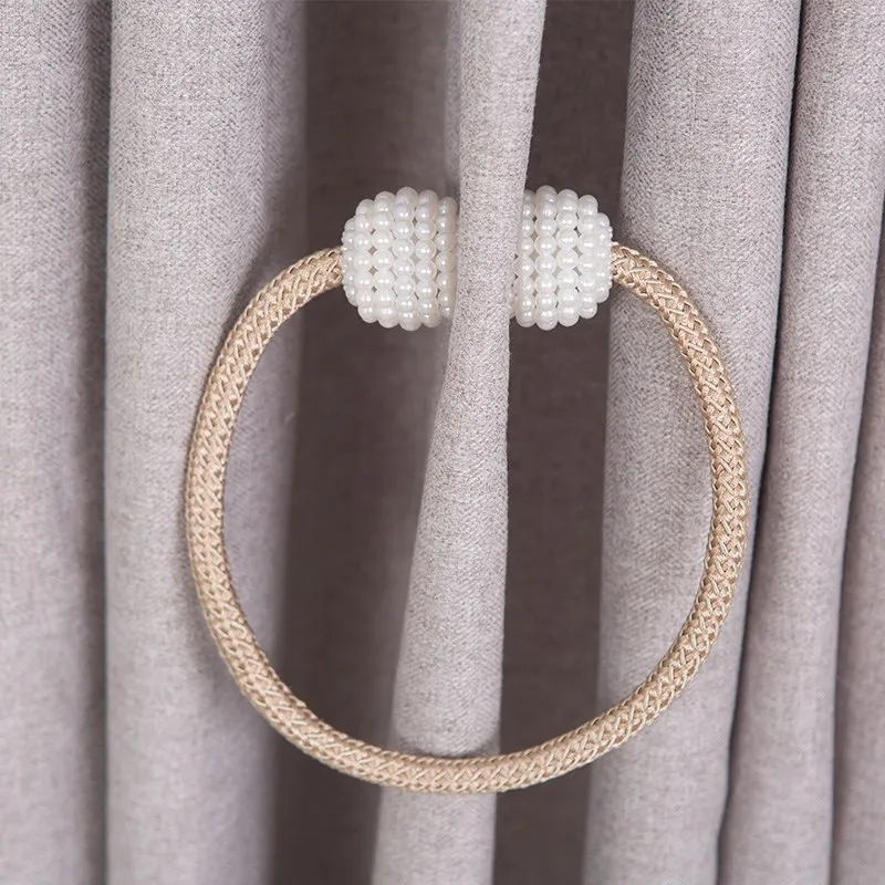 Новые серебряные магнитные жемчужные застежки для штор с шариками зажимы