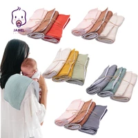 baby care 3pcs towel baby facecloth baby bath towel handkerchief cotton burp cloth soft absorbent gauze kindergarten washcloth
