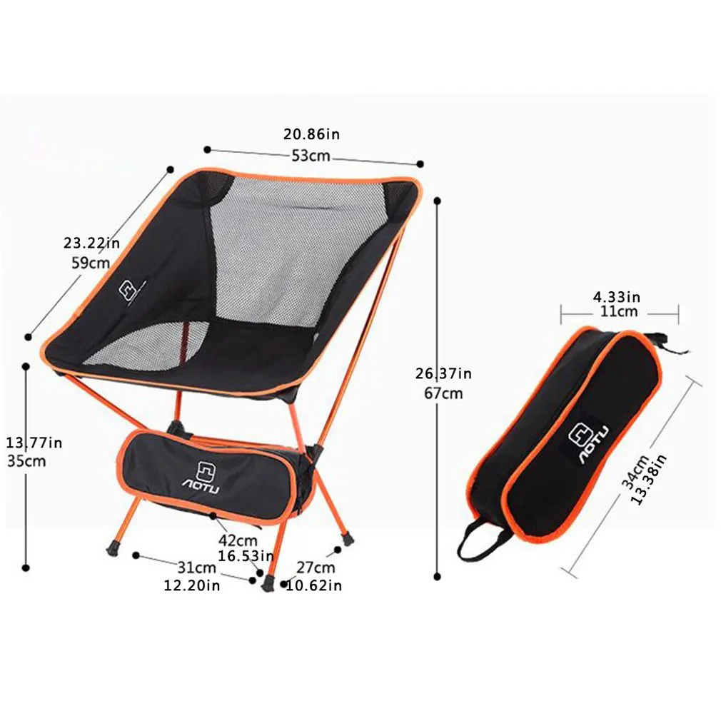 

Travel Ultralight Folding Chair Superhard High Load Outdoor Camping Chair Portable Beach Hiking Picnic Seat Fishing Tools Chair