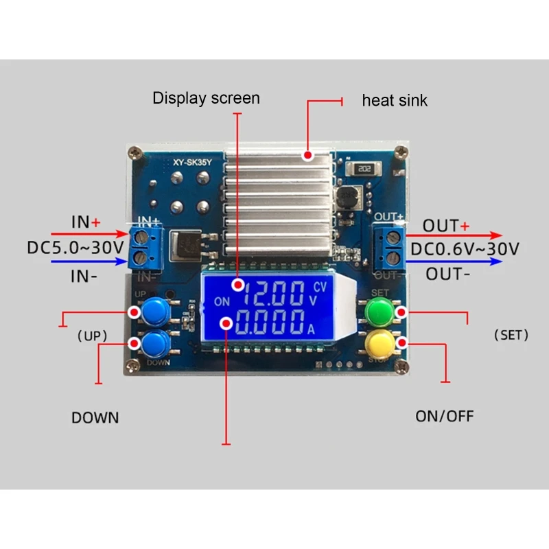 

SK35Y 30V 4A 35W DC Step-up/down Power Supply Module Adjustable Power Module