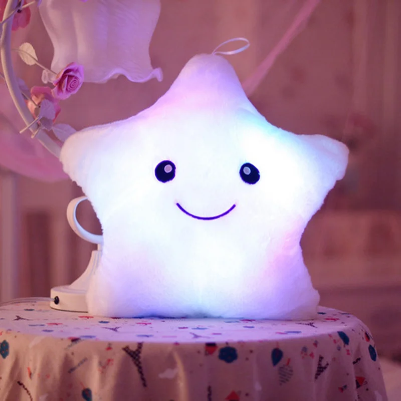 Популярная Милая Подушка звезда 35*40 см светящаяся подушка со