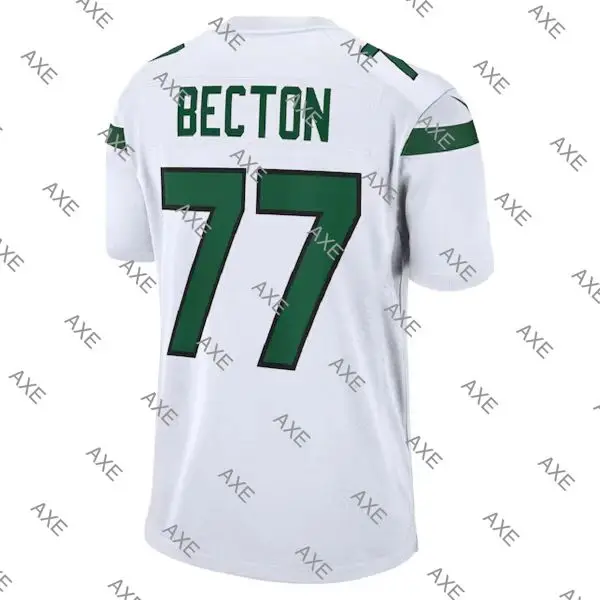 

New Embroidery Letters American Football Jersey New York Mekhi Becton Black Green White Men's Player Jersey