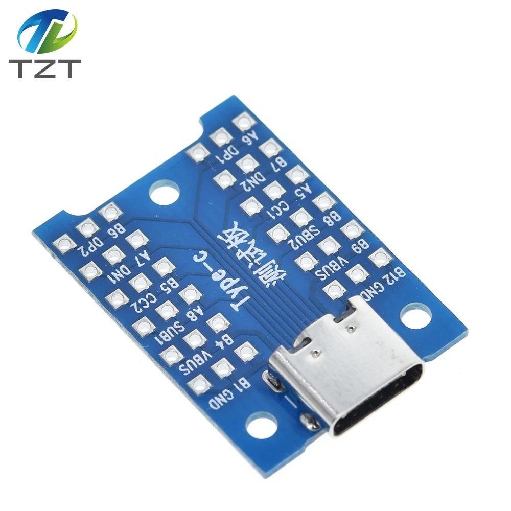 TZT Новый usb-интерфейс usb type-c тестовая зарядная плата сделай сам для ardunio |