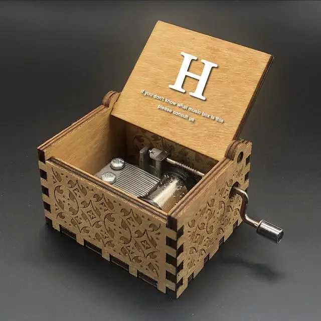 Wood HP La la land деревянная музыкальная шкатулка ручной коленчатый Звездные войны игры Trhones Angels love beauty bohemian rhapsody queen музыкальная шкатулка - Color: Wood HP