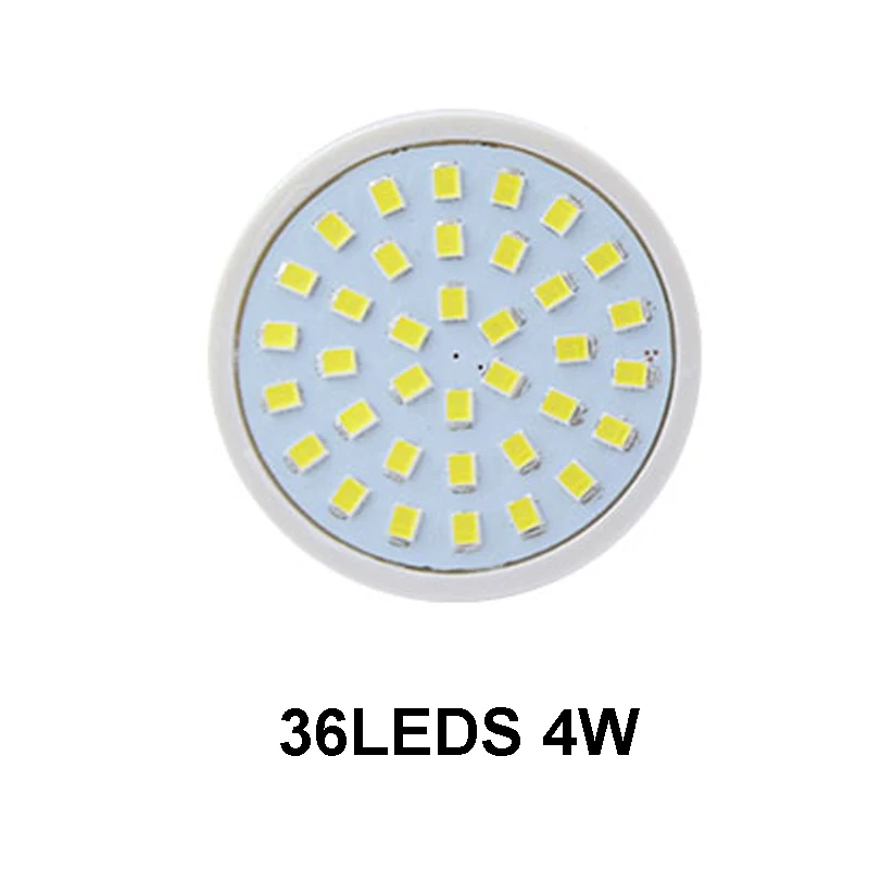 36leds 4w Светодиодный лампочка направленного света 220V MR16 GU10 4W 6W 8W 5W 7W 2835 COB чип 24 120 180 градусов люстра со светодиодной лампой Светильник направленного света настольная лампа - Испускаемый цвет: 36leds 4w