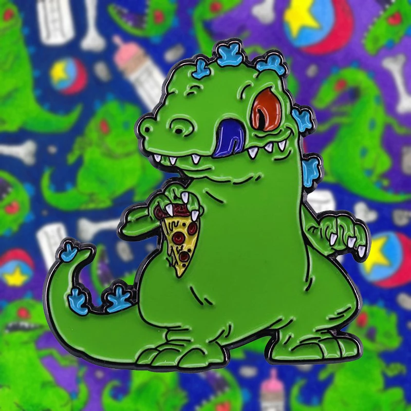 Анжелика солений Чаки штырь отворотом Reptar бар значок мир детей 90s