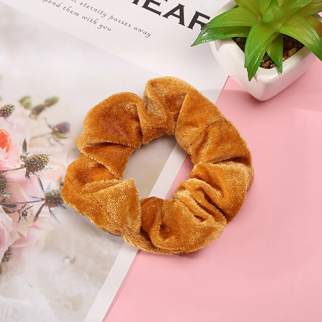 1 шт. Velluto Scrunchies Fasce Accessori Per Capelli Donne Ragazze Capelli Elastici Cravatta In Gomma anello corda per cape