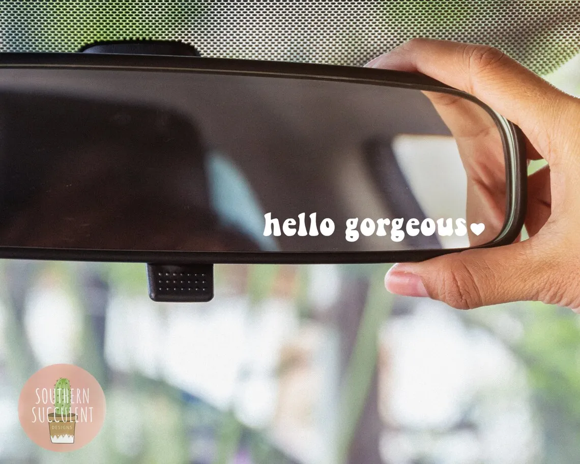 Великолепные автомобильные наклейки Hello модные декоративные на зеркало заднего