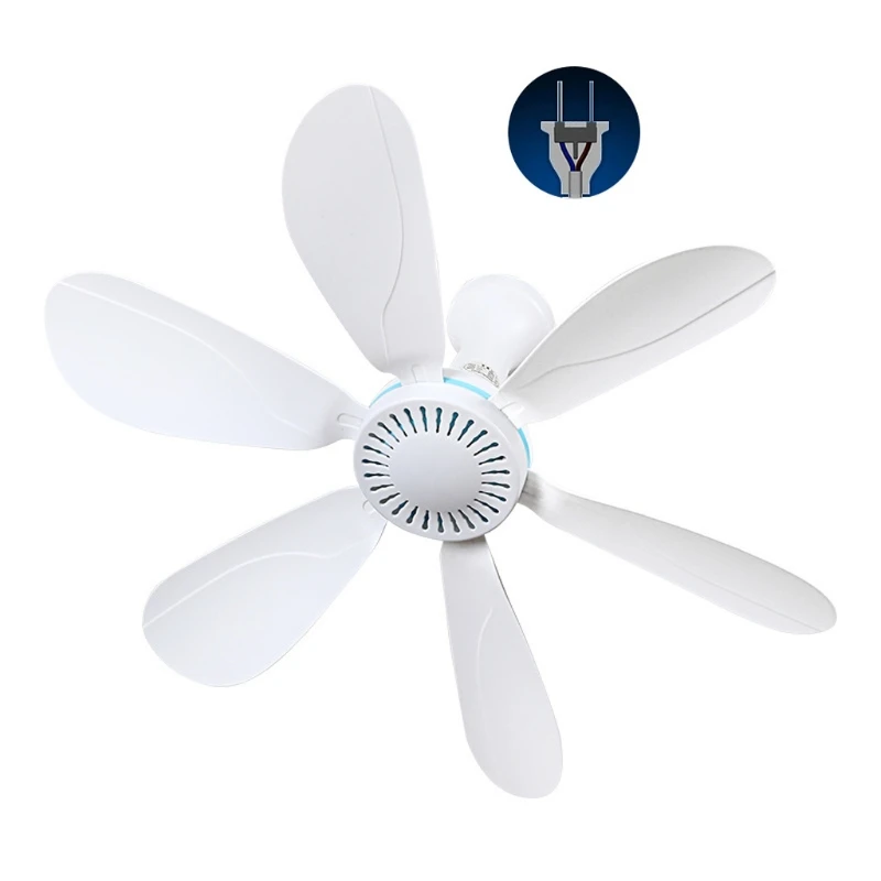 

T3EB White Fan 120cm Cable 16.7inch Bedroom Hanging Fan AC 220V 10W Ceiling Fan