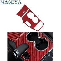 carbon fiber interior cover trim red car sticker for jeep grand cherokee 2014 2015 electronic gearshift 2pcs car accessories