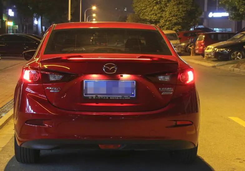 Для Mazda 3 Axela спойлер 2014 2018 led свет ABS Материал заднего крыла автомобиля праймер