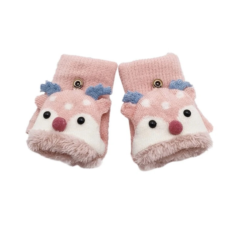 Baby Gloves Winter Knit Wool Newborn Mittens Velvet Thick Children's Kids Keep Finger Warm | Детская одежда и обувь