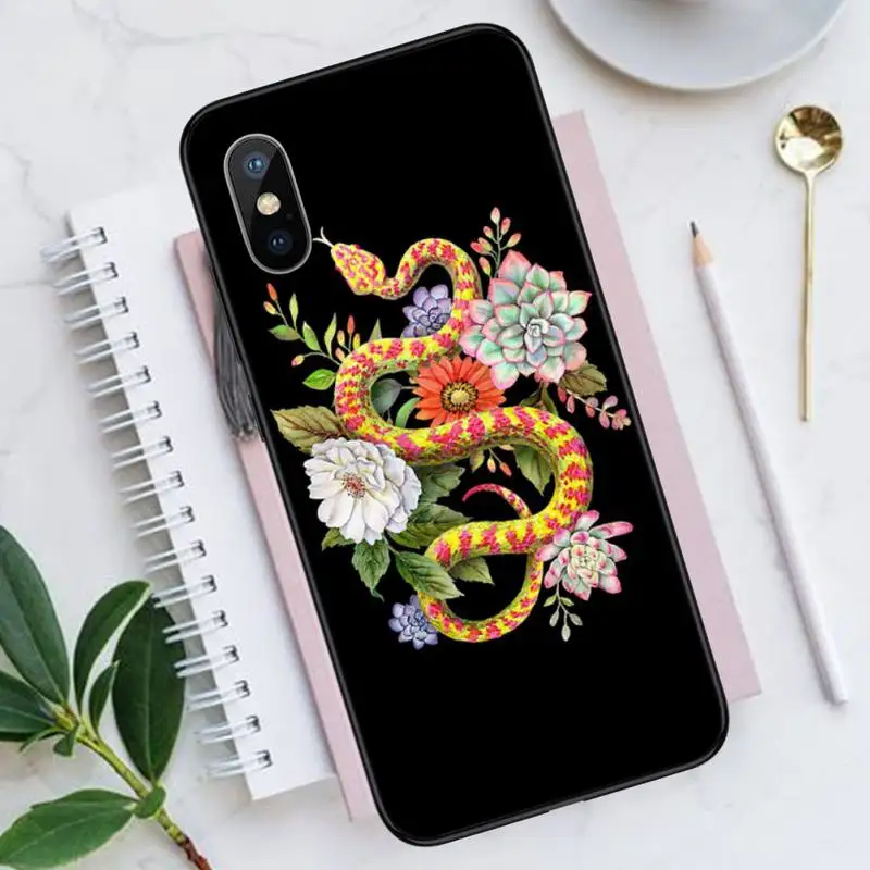 

Snake Flower Snake Beautiful Phone Case for iPhone 11 12 mini pro XS MAX 8 7 6 6S Plus X 5S SE 2020 XR