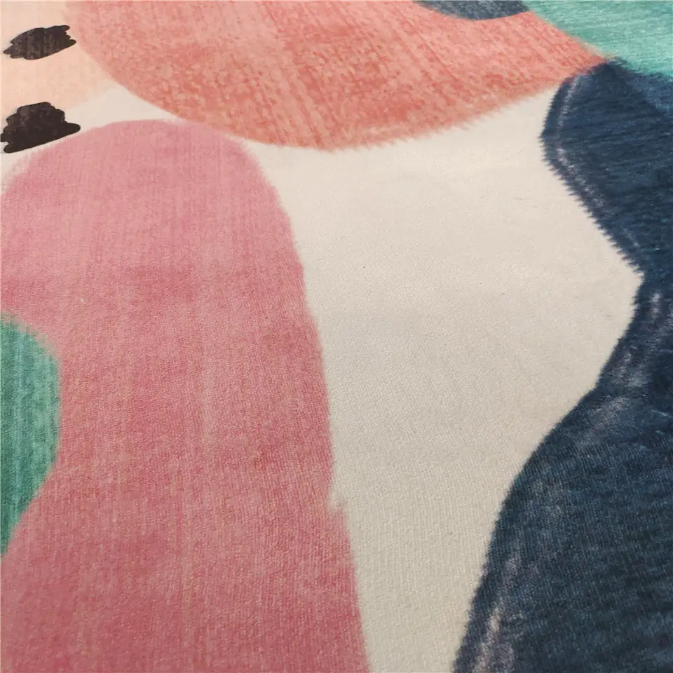 Модные Розовые Желтые синие граффити нордические ковры простой свежий милый