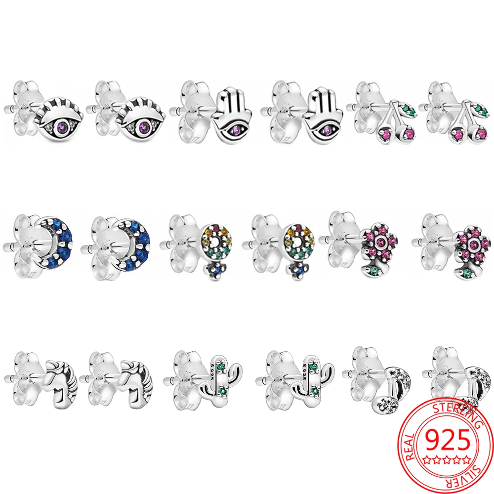 

Женские серьги из серебра 925 пробы с фианитами