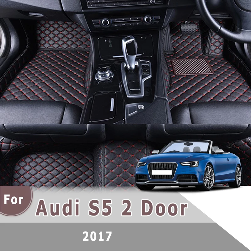 

RHD Carpets For Audi S5 2 Door 2017 Car Floor Mats Custom Auto Foot Pads Automobile carpet covers Decoration Styling Accessories