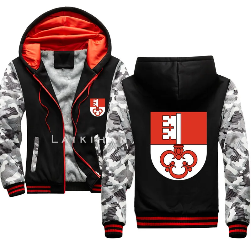 

Winter men's Hoodies Sleeve Hoodie Coat of Arms of Obwalden Print Sweatshirt cool men Hoody Sudaderas student clothing