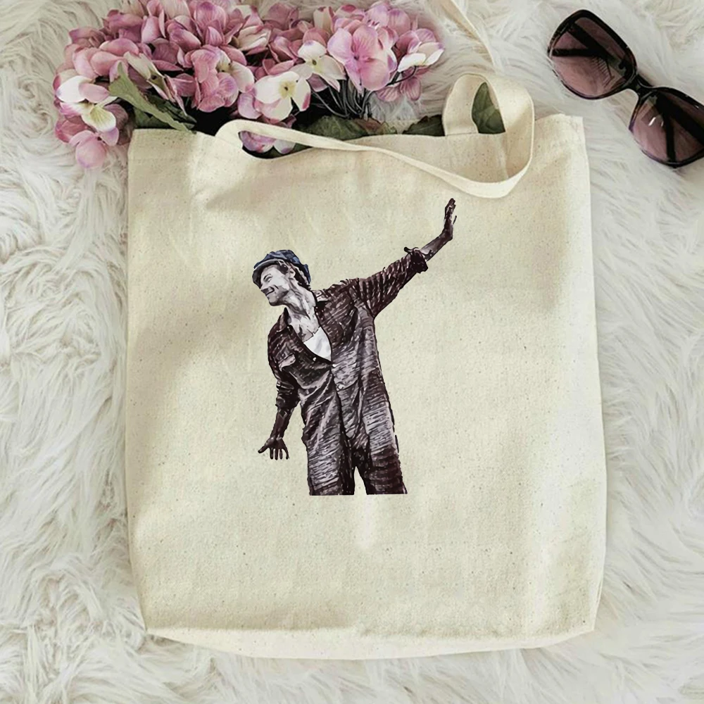 

Сумка для покупок в стиле хип-хоп, Женская Холщовая Сумка для покупок с принтом, сумочка-тоут в подарок для друзей