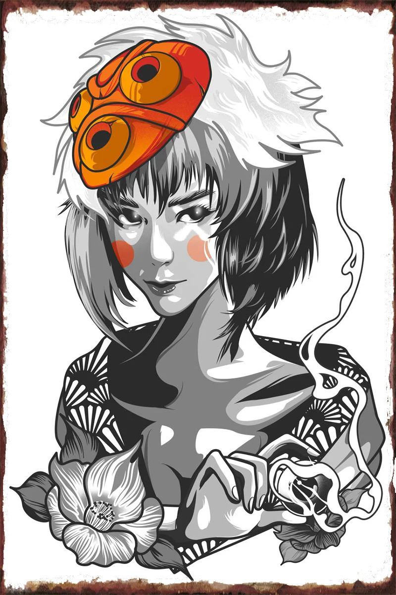 

Ретро винтажная металлическая вывеска Geisha в масштабе серого, жестяные таблички, Настенный декор, украшение для дома, клуба, мужской пещеры, ...