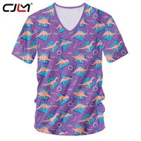 cjlm 3d new printing personality stitching geometric v t shirt fashion street style mens tee summer short sleeved shirt s 6xl