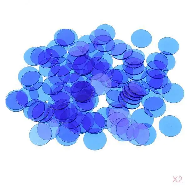 

1200x Professional Plastic Bingo Chips Translucent Board Game Accessories 1.5cm