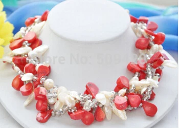 Бесплатная доставка&gt 4 нити белый хвост жемчуг красная Дыня Семена кораллового