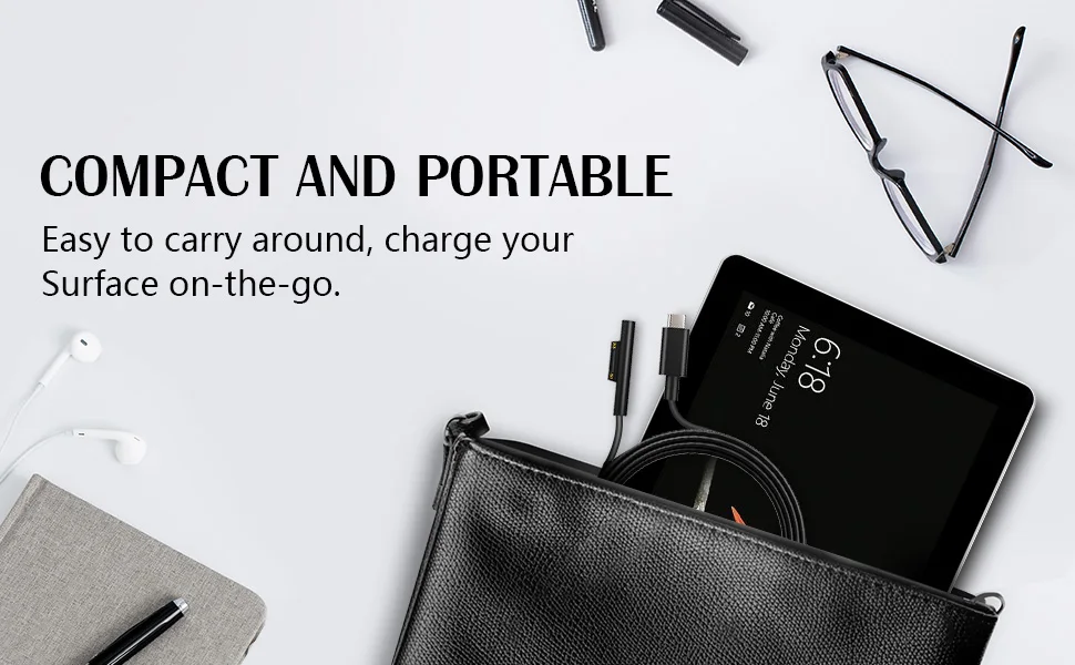 USB-C, кабель для зарядки, поверхности подключение к USB C Зарядное устройство кабель для microsoft Surface Pro 3/4/5/6, поверхность ноутбука/Surface Book 1/2