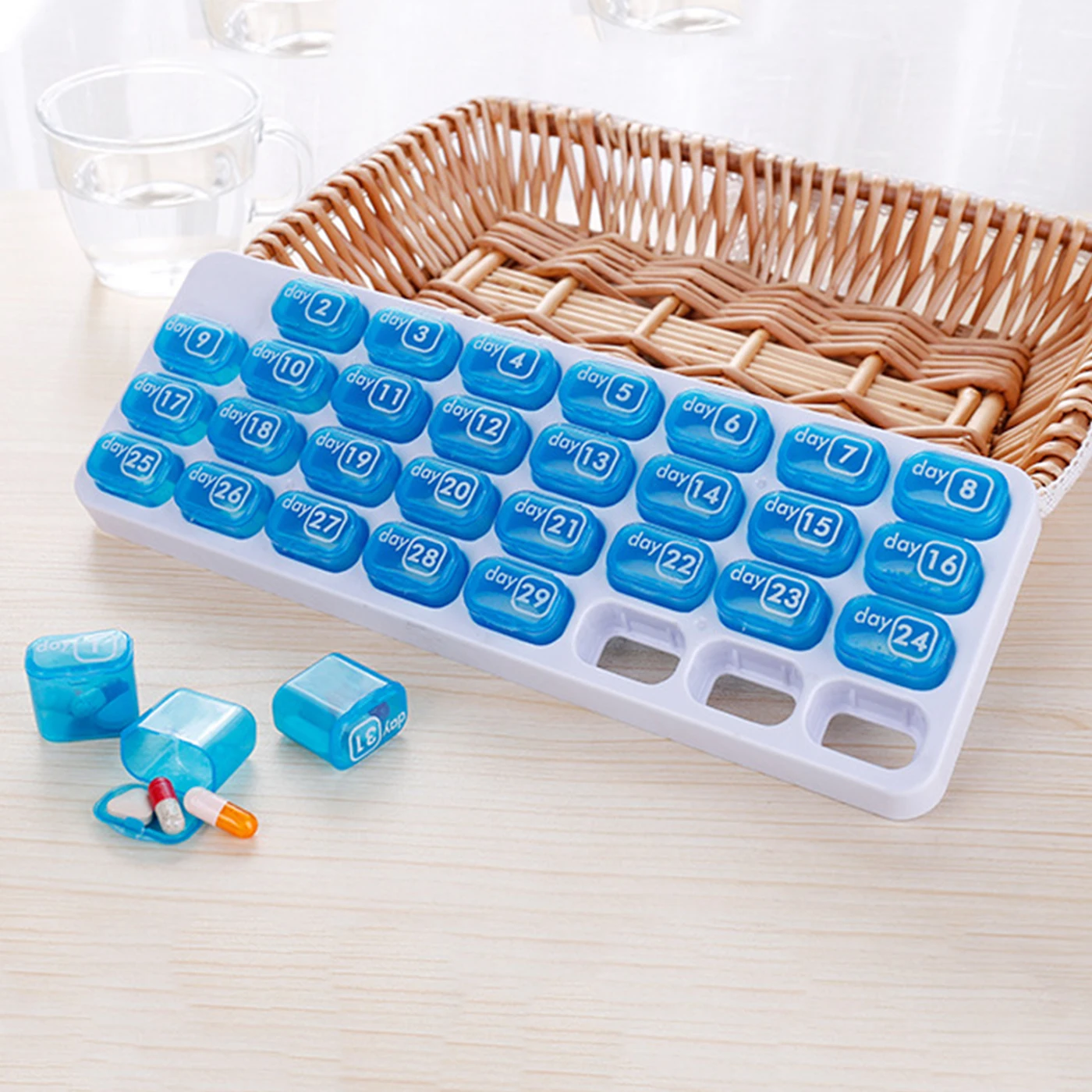 31 сетки таблетки коробка чехол в течение одного месяца коробки контейнер для