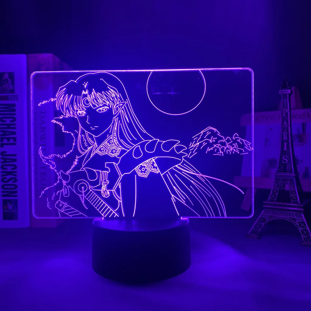 Светодиодный ночник аниме InuYasha Sesshomaru для спальни декоративный ночсветильник