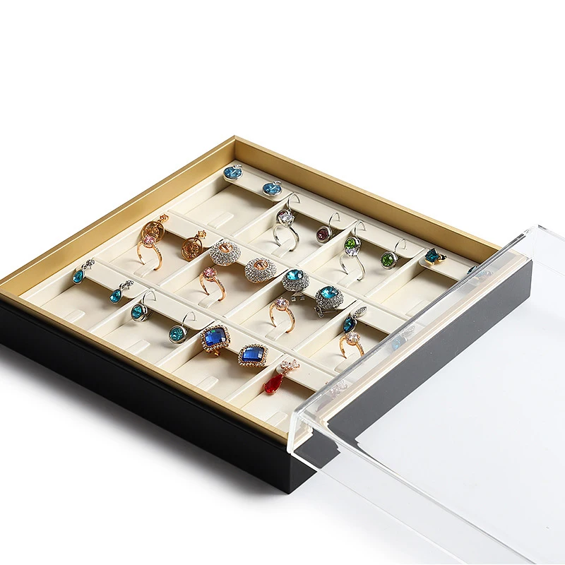 

Jewelry Viewing Tray with Lid Storage Display Tray Jade Exhibition Shoot Props