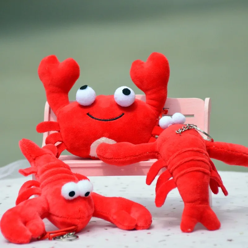 Модный плюшевый Краб 12/16 см милый брелок для ключей сумка украшения мягкий