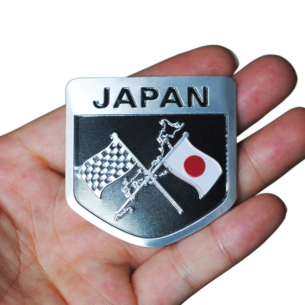 2шт 3D алюминиевый сплав японский флаг щит багажника автомобиля значок эмблема