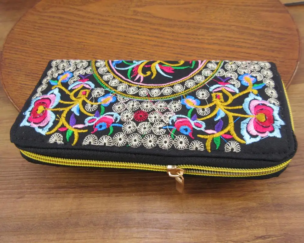 Винтажный этнический кошелек Hmong Thai держатель для карт хиппи сумка в этническом